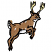 C1: Deer Tail & Chest---White(Isacord 40 #1002)&#13;&#10;C2: Deer Antlers---Daffodil(Isacord 40 #1135)&#13;&#10;C3: Deer---Pecan(Isacord 40 #1128)&#13;&#10;C4: Deer Outlines---Black(Isacord 40 #1234)