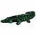 C1: Crocodile---Emerald(Isacord 40 #1049)&#13;&#10;C2: Crocodile Outlines---Black(Isacord 40 #1234)