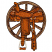 C1: Wheel---Pecan(Isacord 40 #1128)&#13;&#10;C2: Wheel Shading---Espresso(Isacord 40 #1214)&#13;&#10;C3: Wheel Outlines---Mahogany(Isacord 40 #1215)&#13;&#10;C4: Saddle---Copper(Isacord 40 #1158)&#13;&#10;C5: Saddle Shading---Redwood(Isacord 40 #1057)&#13