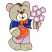 C1: Inner Ears---Azalea Pink(Isacord 40 #1224)
C2: Bear---Baguette(Isacord 40 #1229)
C3: Mouth---Muslin(Isacord 40 #1082)
C4: Cuffs & Stamen---Lemon Frost(Isacord 40 #1022)
C5: Petals & Pants---Lavender(Isacord 40 #1193