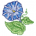 C1: Leaves---Spring Frost(Isacord 40 #1047)
C2: Leaf Shading---Pear(Isacord 40 #1049)
C3: Leaf Outlines---Emerald(Isacord 40 #1049)
C4: Flower Stamen---Buttercup(Isacord 40 #1135)
C5: Flowers---Winter Sky(Isacord 40 #11