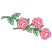 C1: Stems & Leaves---Spring Frost(Isacord 40 #1047)
C2: Leaf Shading---Bright Mint(Isacord 40 #1510)
C3: Leaf Outlines---Lima Bean(Isacord 40 #1177)
C4: Flower Petals---Carnation(Isacord 40 #1121)
C5: Flower Petal Shadi