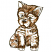 C1: Dog---Copper(Isacord 40 #1158)&#13;&#10;C2: Dog Shading & Outlines---Rust(Isacord 40 #1058)