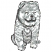 C1: Dog---Sterling(Isacord 40 #1011)&#13;&#10;C2: Dog Shading & Outlines---Dolphin(Isacord 40 #1219)
