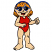 C1: Hair---Spanish Gold(Isacord 40 #1065)
C2: Skin---Meringue(Isacord 40 #1017)
C3: Swimsuit & Tongue---Poinsettia(Isacord 40 #1147)
C4: Outline---Black(Isacord 40 #1234)
C5: Glasses, Headband & Earrings---Imperial Blue