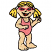 C1: Bathing Suit---Heather Pink(Isacord 40 #1117)
C2: Tongue---Poppy(Isacord 40 #1037)
C3: Skin---Meringue(Isacord 40 #1017)
C4: Hair---Sunshine(Isacord 40 #1124)
C5: Hair Bands---White(Isacord 40 #1002)
C6: Le