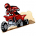 C1: Dirt---Meringue(Isacord 40 #1017)&#13;&#10;C2: Rims & Suspension---Mystik Grey(Isacord 40 #1218)&#13;&#10;C3: Underside---Charcoal(Isacord 40 #1234)&#13;&#10;C4: Headlights, Helmet, & Gloves---White(Isacord 40 #1002)&#13;&#10;C5: 4 Wheeler & Man---Poi