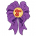 C1: Ribbon---Grape(Isacord 40 #1032)&#13;&#10;C2: Ribbon Outline---Purple Twist(Isacord 40 #1195)&#13;&#10;C3: Medal---Parchment(Isacord 40 #1066)&#13;&#10;C4: Medal Outline---Gold(Isacord 40 #1185)&#13;&#10;C5: "3rd"---Blossom(Isacord 40 #1257)&#13;&#10;