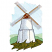 C1: Sky---River Mist(Isacord 40 #1248)
C2: Back Hills---Jalapeno(Isacord 40 #1104)
C3: Front Hills---Bright Mint(Isacord 40 #1510)
C4: Windmill House Roof---Light Cocoa(Isacord 40 #1158)
C5: Windmill House---Eggshell(Is