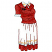 C1: Skirt, Collar & Sleeve---White(Isacord 40 #1002)&#13;&#10;C2: Skirt & Blouse---Blossom(Isacord 40 #1257)&#13;&#10;C3: Skirt & Blouse Shading---Country Red(Isacord 40 #1039)&#13;&#10;C4: Skirt, Sleeve & Collar Outlines---Sterling(Isacord 40 #1011)&#13;