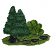 C1: Grass & Shrub---Lima Bean(Isacord 40 #1177)
C2: Grass---Grasshopper(Isacord 40 #1176)
C3: Trees---Green Dust(Isacord 40 #1174)
C4: Shurb Shading---Moss Green(Isacord 40 #1176)
C5: Shrub & Tree Shading---Deep Green(I