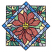 C1: Stamen---Daisy(Isacord 40 #1187)&#13;&#10;C2: Petals & Berries---Cardinal Metallic(Yenmet/ Isamet #7014)&#13;&#10;C3: Leaves & Backgrounds---Pear(Isacord 40 #1049)&#13;&#10;C4: Leaves & Backgrounds---Swiss Ivy(Isacord 40 #1079)&#13;&#10;C5: Inner & Ou