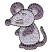 C1: Body & Inner Ears---Lavender(Isacord 40 #1193)
C2: Limbs, Tail, Ears, Nose & Outlines---Wild Iris(Isacord 40 #1032)