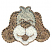 C1: Ears & Tongue---Flax(Isacord 40 #1055)
C2: Head---Oat(Isacord 40 #1127)
C3: Mouth---Cream(Isacord 40 #1071)
C4: Outlines---Flax(Isacord 40 #1055)