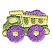 C1: Truck & Bed---Seaweed(Isacord 40 #1209)
C2: Bumper, WIndows, Bed & Rims---Daffodil(Isacord 40 #1135)
C3: Dirt & Tires---Frosted Plum(Isacord 40 #1080)
C4: Outlines---Seaweed(Isacord 40 #1209)