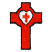 C1: Cross---Wildfire(Isacord 40 #1147)
C2: Heart---White(Isacord 40 #1002)
C3: Little Cross---Poppy(Isacord 40 #1037)
C4: Design Outlines---Charcoal(Isacord 40 #1234)