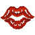 C1: Lips---Poppy(Isacord 40 #1037)&#13;&#10;C2: Lips Shading---Winterberry(Isacord 40 #1035)&#13;&#10;C3: Lips Outlines---Poinsettia(Isacord 40 #1147)