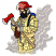 C1: Smoke---Cloud(Isacord 40 #1218)&#13;&#10;C2: Smoke Shading---Smoke(Isacord 40 #1219)&#13;&#10;C3: Backpack---Blue Ribbon(Isacord 40 #1535)&#13;&#10;C4: Coveralls---Daffodil(Isacord 40 #1135)&#13;&#10;C5: Coveralls Shading---Ochre(Isacord 40 #1159)&#13