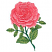 C1: Petals---Soft Pink(Isacord 40 #1224)&#13;&#10;C2: Petal Shading---Garden Rose(Isacord 40 #1109)&#13;&#10;C3: Leaves---Kiwi(Isacord 40 #1104)&#13;&#10;C4: Leaf Shading & Stem---Swiss Ivy(Isacord 40 #1079)