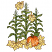 C1: Corn Stalks---Marsh(Isacord 40 #1209)&#13;&#10;C2: Corn Stalks Shading---Moss Green(Isacord 40 #1176)&#13;&#10;C3: Corn Stalk Outline---Backyard Green(Isacord 40 #1175)&#13;&#10;C4: Leaves---Buttercup(Isacord 40 #1135)&#13;&#10;C5: Leaf Shading---Bagu