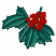 C1: Holly---Swiss Ivy(Isacord 40 #1079)&#13;&#10;C2: Holly Shading---Swamp(Isacord 40 #1517)&#13;&#10;C3: Holly Outline---Bright Green(Isacord 40 #1232)&#13;&#10;C4: Berries---Poinsettia(Isacord 40 #1147)&#13;&#10;C5: Berries Shading---Bordeaux(Isacord 40