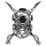 C1: Light Shading---Whale(Isacord 40 #1041)
C2: Dark Shading & Outline---Black(Isacord 40 #1234)