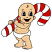 C1: White Stripes & Diaper---White(Isacord 40 #1002)&#13;&#10;C2: Red Stripes---Poinsettia(Isacord 40 #1147)&#13;&#10;C3: Baby---Meringue(Isacord 40 #1017)&#13;&#10;C4: Outlines---Black(Isacord 40 #1234)&#13;&#10;C5: Eye Sparkles---White(Isacord 40 #1002)