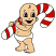 C1: White Stripes & Diaper---White(Isacord 40 #1002)
C2: Red Stripes---Poinsettia(Isacord 40 #1147)
C3: Baby---Meringue(Isacord 40 #1017)
C4: Outlines---Black(Isacord 40 #1234)
C5: Eye Sparkles---White(Isacord 40 #1002)