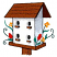 C1: Birdhouse---White(Isacord 40 #1002)
C2: Birdhouse Shading---Oxford(Isacord 40 #1222)
C3: Birdhouse Shading---Smoke(Isacord 40 #1219)
C4: Roof & Base---Copper(Isacord 40 #1158)
C5: Wood Grain & Roof Shading---Cinnamo