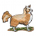C1: Ground---Pecan(Isacord 40 #1128)
C2: Grass---Lime(Isacord 40 #1176)
C3: Legs, Feet, Chest, & Face---White(Isacord 40 #1002)
C4: Body & Tail---Shrimp Pink(Isacord 40 #1017)
C5: Body & Tail Shading---Toffee(Isacord 40