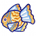 C1: Head & Fin---Parchment(Isacord 40 #1066)&#13;&#10;C2: Head & Fin Shading---Toffee(Isacord 40 #1126)&#13;&#10;C3: Eye & Fin Stripes---White(Isacord 40 #1002)&#13;&#10;C4: Body---Eggshell(Isacord 40 #1071)&#13;&#10;C5: Body Fade---Parchment(Isacord 40 #