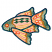 C1: Body---Shrimp Pink(Isacord 40 #1017)
C2: Body Fade & Fin Stripes---Starfish(Isacord 40 #1019)
C3: Eye & Fin Stripes---Buttercup(Isacord 40 #1135)
C4: Head & Fins---Jalapeno(Isacord 40 #1104)
C5: Fins, Head Fade, Dia