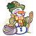 C1: Pot---Sterling(Isacord 40 #1011)
C2: Bow, Buckle, Pipe, Coins & Handle---Daffodil(Isacord 40 #1135)
C3: Cheeks---Pink Tulip(Isacord 40 #1115)
C4: Carrot---Candlelight(Isacord 40 #1137)
C5: Snowman---White(Isacord 40