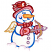 C1: Snowman & Reflection---White(Isacord 40 #1002)
C2: Wings, Arrows & Buttons---Eggshell(Isacord 40 #1071)
C3: Hat & Cheeks---Aura(Isacord 40 #1111)
C4: Hat Band---Violet(Isacord 40 #1031)
C5: Hat, Gloves & Scarf---Aza
