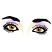 C1: Skin---Shrimp Pink(Isacord 40 #1017)
C2: Eye Whites---White(Isacord 40 #1002)
C3: Iris---Golden Grain(Isacord 40 #1126)
C4: Eye Shadow---Aura(Isacord 40 #1111)
C5: Eye Shadow---Lavender(Isacord 40 #1193)
C6