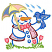 C1: Tulips & Bow---Azalea Pink(Isacord 40 #1224)
C2: Coat, Buttons & Bird---Glacier Green(Isacord 40 #1223)
C3: Bird & Umbrella---Wedgewood(Isacord 40 #1028)
C4: Umbrella & Cheeks---Pink Tulip(Isacord 40 #1115)
C5: Umbr