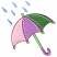 C1: Raindrops---Oxford(Isacord 40 #1222)
C2: Umbrella---Spring Frost(Isacord 40 #1047)
C3: Umbrella Outlines & Right Section---Pear(Isacord 40 #1049)
C4: Handle & Center Section---Lavender(Isacord 40 #1193)
C5: Left Sec