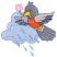 C1: Cloud---Ice Cap(Isacord 40 #1074)
C2: Cloud Outlines---Celestial(Isacord 40 #1028)
C3: Flower---Carnation(Isacord 40 #1121)
C4: Stem---Spring Frost(Isacord 40 #1047)
C5: Beak & Feet---Yellow Bird(Isacord 40 #1124)&#