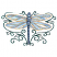 C1: Wings---White(Isacord 40 #1002)&#13;&#10;C2: Wings Dark Shading---Island Waters(Isacord 40 #1045)&#13;&#10;C3: Wings Light Shading---Crystal Blue(Isacord 40 #1249)&#13;&#10;C4: Wings Outlines---Gold Type 2 Metallic(Yenmet/ Isamet #7004)&#13;&#10;C5: D