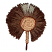 C1: Top Feathers---Stone(Isacord 40 #1180)&#13;&#10;C2: Feathers---Pine Bark(Isacord 40 #1170)&#13;&#10;C3: Feathers Shading---Mahogany(Isacord 40 #1215)&#13;&#10;C4: Fan Holder---Tan(Isacord 40 #1054)&#13;&#10;C5: Fan Holder Shading---Pecan(Isacord 40 #1