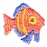C1: Fins & Eye---Lavender(Isacord 40 #1193)&#13;&#10;C2: Fish---Starfish(Isacord 40 #1019)&#13;&#10;C3: Stripes & Eye---Buttercup(Isacord 40 #1135)