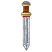 C1: Pommel Jewel---Crystal Blue(Isacord 40 #1249)&#13;&#10;C2: Jewel Setting---Red Pepper(Isacord 40 #1078)&#13;&#10;C3: Hilt---Lemon(Isacord 40 #1167)&#13;&#10;C4: Hilt Shading---Liberty Gold(Isacord 40 #1025)&#13;&#10;C5: Hand Grip---Nutmeg(Isacord 40 #