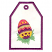 C1: Grass---Bright Mint(Isacord 40 #1510)
C2: Spots & Bottom---Bright Yellow(Isacord 40 #1124)
C3: Stripes---Old Gold(Isacord 40 #1055)
C4: Stripes, Spots & Bottom---Orchid(Isacord 40 #1255)
C5: Top & Stripe---Garden Ro