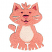 C1: Kitty---Pink Tulip(Isacord 40 #1115)&#13;&#10;C2: Face & Ears---Azalea Pink(Isacord 40 #1224)&#13;&#10;C3: Whiskers & Belly---Blush(Isacord 40 #1113)