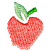 C1: Stem---Erin Green(Isacord 40 #1510)&#13;&#10;C2: Leaf---Jalapeno(Isacord 40 #1104)&#13;&#10;C3: Apple---Corsage(Isacord 40 #1016)