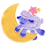 C1: Big Star---Pink Tulip(Isacord 40 #1115)
C2: Little Star & Moon---Buttercup(Isacord 40 #1135)
C3: Face & Legs---Oxford(Isacord 40 #1222)
C4: Lamb---Ice Cap(Isacord 40 #1074)
C5: Ears & Eyes---Reef Blue(Isacord 40 #11