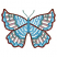 C1: Butterfly Wing Stripes---Oxford(Isacord 40 #1222)
C2: Wing Stripes---Frosted Plum(Isacord 40 #1080)
C3: Wings Fading---Wedgewood(Isacord 40 #1028)
C4: Wings Detail---White(Isacord 40 #1002)
C5: Wing Inner Outlines &