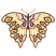 C1: Wings & Stripes---White(Isacord 40 #1002)
C2: Wings Fading---Pink Tulip(Isacord 40 #1115)
C3: Wing Stripes & Spots---Lemon(Isacord 40 #1167)
C4: Wing Detail & Antennas---Apricot(Isacord 40 #1238)
C5: Wing Spots & Ou