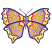 C1: Wings---Pink Tulip(Isacord 40 #1115)&#13;&#10;C2: Wings & Stripes---White(Isacord 40 #1002)&#13;&#10;C3: Wings Fading---Cadet Blue(Isacord 40 #1226)&#13;&#10;C4: Wings Swirls & Fading---Citrus(Isacord 40 #1187)&#13;&#10;C5: Antennas & Wings Detail---W