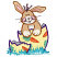 C1: Inner Egg---Baguette(Isacord 40 #1229)&#13;&#10;C2: Carrots---Apricot(Isacord 40 #1238)&#13;&#10;C3: Carrot Tops---Bright Mint(Isacord 40 #1510)&#13;&#10;C4: Egg---Daffodil(Isacord 40 #1135)&#13;&#10;C5: Carrot Outlines---Harvest(Isacord 40 #1021)&#13